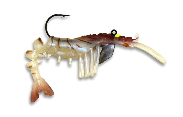 Egret E-VS35R-14-47 Vudu Rattler Shrimp 3.5" 1/4 Oz Creole Magic Soft Lure 2 Pak 