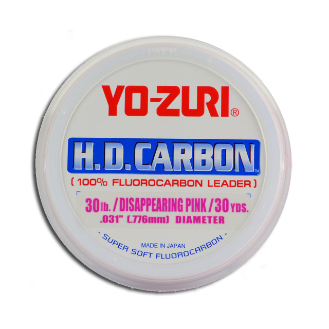 Details about   YO-ZURI HD Carbon Fluorocarbon Leader ~ Disappearing Pink ~ 30 yds ~ 100lb. 