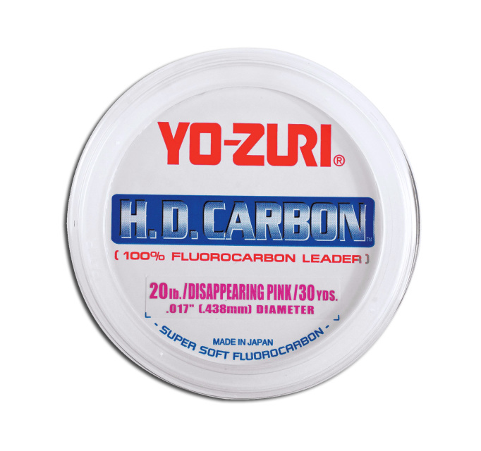 Yo-zuri 180lb 30yd HD Carbon  fluorocarbon Leader disappearing pink R899 180 lb 