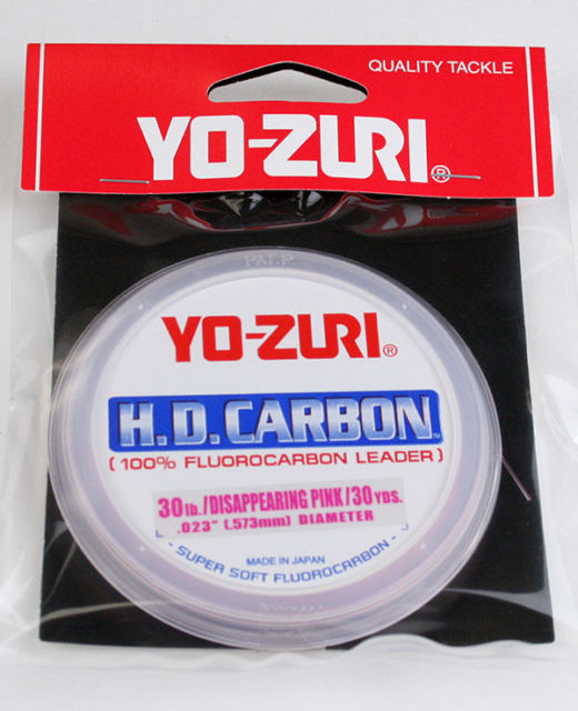 Yo-Zuri HD Carbon  30#  500yd Fluorocarbon Leader  Line Disappearing Pink 